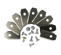 vhbw 9x Lames compatible avec Cramer AIC4000, AIC3000, RM1000, AIC6000, AIC2000, AIC10000 tondeuse - Lames de rechange, argenté, acier
