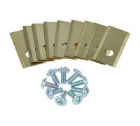vhbw 9x Lames compatible avec Einhell Freelexo tondeuse - Lames de rechange, or / argenté, apatite de titane