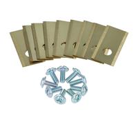 vhbw 9x Lames compatible avec Scheppach ohne Anagabe tondeuse - Lames de rechange, or / argenté, apatite de titane