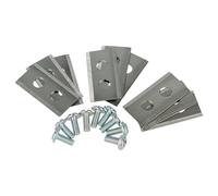 vhbw 9x Lames compatible avec Texas RMX1000, Pro-G-force SR1200, Pro G-force SR2000 tondeuse - Lames de rechange, argenté, acier