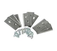 vhbw 9x Lames compatible avec Texas RMX600, RMX500, RMX800, RMX2000, RMX1600 tondeuse - Lames de rechange, argenté, acier