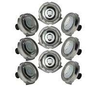 vhbw 9x Têtes de rasoir de remplacement compatible avec Philips RQ1180X, RQ1175, RQ1180CC, RQ1180, RQ1170, RQ1170X, RQ1178 rasoir électrique, argenté