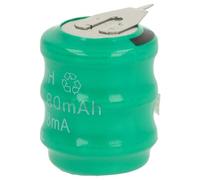 vhbw Accu 14H Ni-MH 80mAh (3,6V) 2 pins Compatible avec modélisme, Lampes solaires, téléphones, Commodore Amiga 500, 500+,2000, etc.