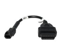 vhbw Adaptateur 3 Pin vers OBD2 16Pin Compatible avec Kymco Motos, Scooter - 15 cm