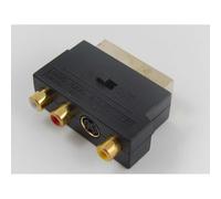 vhbw Adaptateur 3RCA vers péritel pour connecter des systèmes RCA/cinch à un appareil péritel - Convertisseur AV avec commutation entrée/sortie G
