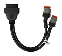 Vhbw Adaptateur 4 Pin / 6 Pin Vers Obd2 16pin Compatible Avec Harley Davidson Touring 2012-2013 Motos - 40 Cm