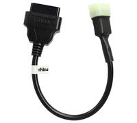 vhbw Adaptateur 6 Pin vers OBD2 16 pin Compatible avec KTM 690 Duke (Depuis 2011), 690 Enduro, 690 SMC, 690 Supermoto, LC8 990 Motos - 20 cm