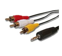 vhbw Adaptateur audio video AV câble en composite compatible avec Sony CCD-TRV218, CCD-TRV228, CCD-TRV228E, CCD-TRV238, CCD-TRV238E appareil photo