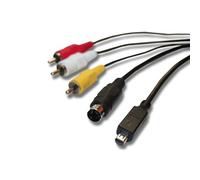 vhbw Adaptateur audio video AV câble en composite compatible avec Sony DCR-DVD404E, DCR-DVD405, DCR-DVD405E, DCR-DVD406, DCR-DVD406E appareil photo