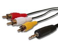 vhbw Adaptateur audio video AV câble en composite compatible avec Sony DCR-PC107, DCR-PC107E, DCR-PC109, DCR-PC109E, DCR-PC120 appareil photo