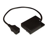 vhbw Adaptateur batterie factice compatible avec Nikon D3400, D3500, D3300, D5100, D5200, D5300, D3100, D3200 appareil photo, reflex, numérique, DSLR