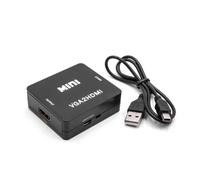 vhbw Adaptateur - convertisseur VGA vers HDMI pour TV, PC, Laptop, ordinateur portable et autres écrans; noir