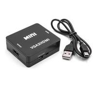 vhbw Adaptateur - convertisseur VGA vers HDMI pour TV, PC, Laptop, ordinateur portable et autres écrans; noir G