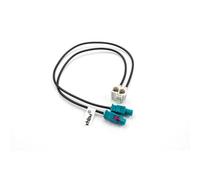 vhbw Adaptateur d'antenne Double Fakra (B) Compatible avec Audi VW RCD300, RCD 300, MFD2, MFD 2 autoradio Automobile - Câble convertisseur, 9 cm