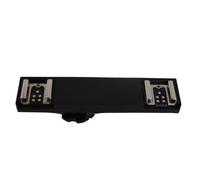 vhbw Adaptateur Double pour Griffe Flash Compatible avec Canon EOS 1Ds, 20D Appareil Photo - Support de Sabot Flash E-TTL, Plastique/métal, Noir