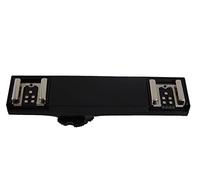 vhbw Adaptateur Double pour Griffe Flash Compatible avec Canon EOS 5D Mark II Appareil Photo - Support de Sabot Flash E-TTL, Plastique/métal, Noir