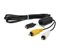 vhbw Adaptateur en composite audio-video compatible avec Nikon Coolpix S30, S3200, S3100, S3000, S32, S3300, S4, S3500, S31 appareil photo - Câble AV