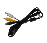 vhbw Adaptateur en composite audio-video compatible avec Nikon Coolpix S4100, S4200, S4150, S5200, S4300, S5100, S4000, S520 appareil photo - Câble AV