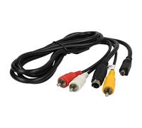 vhbw Adaptateur en composite audio-video compatible avec Sony DCR-HC51E, DCR-HC51, DCR-HC53, DCR-HC62, DCR-HC53E appareil photo - Câble AV, 1,5 m