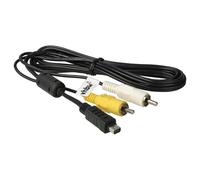 vhbw Adaptateur en composite audio-video compatible avec Olympus OM-D E-M5, E-M5 Mark II, E-M1 Mark III appareil photo - Câble AV