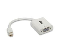 vhbw Adaptateur Mini-Displayport vers VGA pour ordinateur portable, PC, projecteur, carte graphique, moniteur - Cable d'adaptation Mini-DP-VGA, blanc