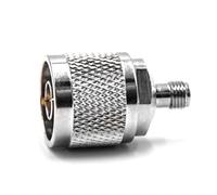 vhbw Adaptateur N (m) vers Prise SMA (f) pour Communication, GPS, antennes - Coupleur coaxial HF, argenté