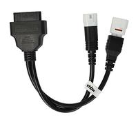 vhbw Adaptateur OBD2 3 Pin / 4 Pin vers OBD2 16Pin Compatible avec Yamaha 2016-2019 TMax 530, Tracer 900, XSR 900, XT 1200 ZE Motos - 20 cm