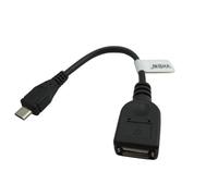 vhbw Adaptateur OTG pour appareils Mobiles - Câble de Micro-USB (mâle) vers USB (Femelle), Noir