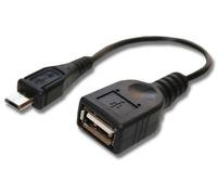 vhbw Adaptateur OTG remplacement pour Samsung ET-R205U pour appareils mobiles - Câble de Micro-USB (mâle) vers USB (femelle), noir
