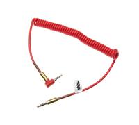 vhbw Adaptateur pour câble audio stéréo compatible avec Sony MDR-1A, MSR7 casque - 3,5mm vers Jack 3,5 mm, doré, angle droit, or / rouge
