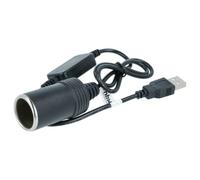 vhbw Adaptateur USB pour Allume-Cigare - Câble convertisseur 5 V vers 12 V, USB A vers Prise 12 V, 60 cm, 8.0 W