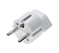 vhbw Adaptateur Voyage pour Prise Type J, SN 441011 (connecteur Euro vers Prise Suisse/CH) - Blanc, Max. 250 V / 2500 W