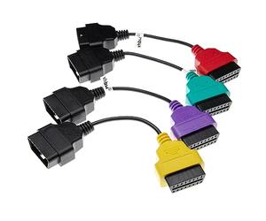 vhbw Adaptateurs OBD2 en Lot de 4 pcs OBD1 16 Pin vers OBD2 Compatible avec Alfa Romeo Giulietta, Mito, GT, GTV, Spider, 156, 166, 147, 159 Voitures