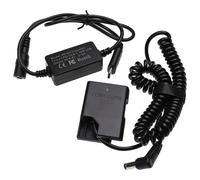 vhbw Alimentation USB compatible avec Nikon D7000, D7100, D7200 appareil photo numérique - Coupleur DC (replacement pour Nikon) - 2m, câble spiralé