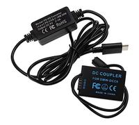 vhbw Alimentation USB Compatible avec Panasonic Lumix DC-FZ83 Appareil Photo, caméra vidéo - Coupleur DC (Remplacement pour Panasonic DMW-DCC6) 2m