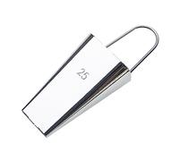 vhbw Appareil à Biais 25 mm pour Couture, Quilting - Outil utile pour Ruban, Acier Inoxydable/Plastique, Argent/Bleu