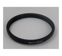 vhbw Bague d'adaptation de filtre Step-Down de 58 mm vers 55 mm pour objectif d'appareil photo - Réducteur, métal, noir