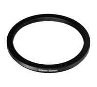 vhbw Bague d'adaptation de Filtre Step-Down de 62 mm vers 55 mm pour Objectif d'appareil Photo - Réducteur, métal, Noir