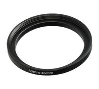 vhbw Bague d'adaptation de Filtre Step-Up de 43 mm vers 46 mm pour Objectif d'appareil Photo - Adaptateur, métal, Noir