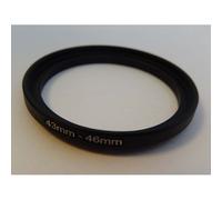 vhbw Bague d'adaptation de filtre Step-Up de 43 mm vers 46 mm pour objectif d'appareil photo - Adaptateur, métal, noir