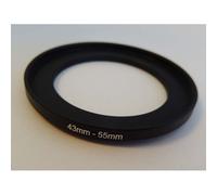 vhbw Bague d'adaptation de Filtre Step-Up de 43 mm vers 55 mm pour Objectif d'appareil Photo - Adaptateur, métal, Noir