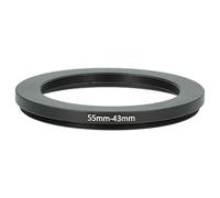 vhbw Bague d'adaptation de Filtre Step-Down de 55 mm vers 43 mm pour Objectif d'appareil Photo - Réducteur, métal, Noir