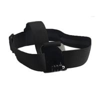 vhbw Bandeau frontal compatible avec Garmin Virb Elite E2GR, Elite E1GR caméra d'action - Sangle serre-tête avec revêtement anti-dérapement noir