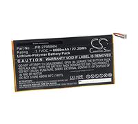 vhbw Batterie Compatible avec Acer Iconia One 10 B3-A40 Tablette (6000mAh, 3,7V, Li-polymère)