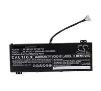 vhbw Batterie Compatible avec Acer Nitro 5 AN515-52-59FA, AN515-52-76X1, AN515-52-77HU Ordinateur Portable Notebook (3700mAh, 15,4V, Li-polymère)