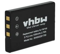 vhbw Batterie Compatible avec Aiptek AHD H350, AHD H500, AHD AF1, Action HD, Digimio T6HD, SeeMe HD Appareil Photo (1000mAh, 3,6V, Li-ION)