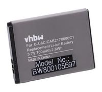 vhbw Batterie Compatible avec Alcatel One Touch OT-505, OT-383A, OT-508, OT-508A, OT-383, OT-508PTT téléphone Portable (700mAh, 3,7V, Li-ION)