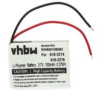 vhbw Batterie Compatible avec Apple IPod Shuffle G2 1GB, G3 Lecteur de Musique MP3 (100mAh, 3,7V, Li-ION)