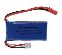 vhbw Batterie Compatible avec Bec connecteur pour modéle RC par ex. Voiture de Course Avion (1200mAh, 7,4V, Li-polymère, 57 x 29 x 20 mm)