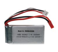 Vhbw Batterie Compatible Avec Bec Connecteur Pour Modéle Rc Par Ex. Voiture De Course Avion (1500mah, 7,4v, Li-Polymère, 68 X 34 X 18,5 Mm)-Vhbw